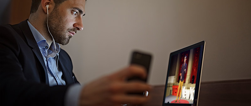 e learning watching video
